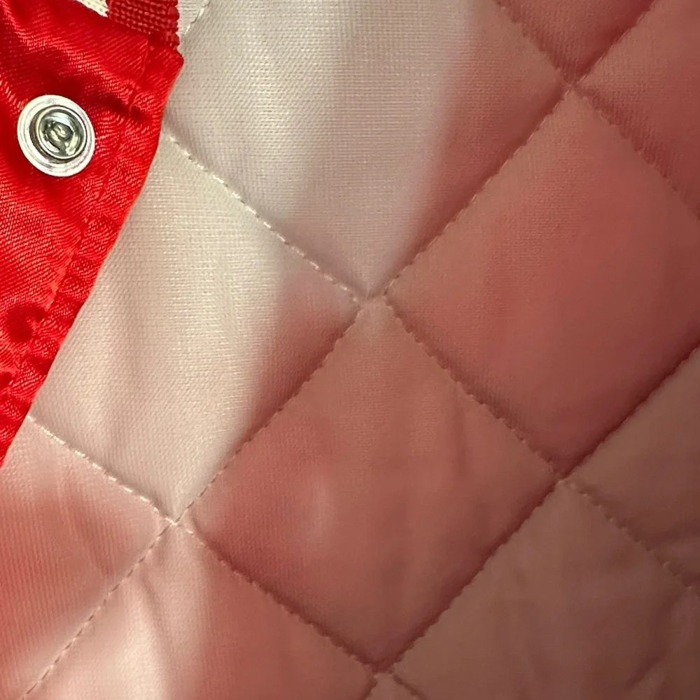 Pla-Jac Dunbrooke Red Satin Varsity Jacket Men’s sz Medium Cincinnati - Picture 5 of 6